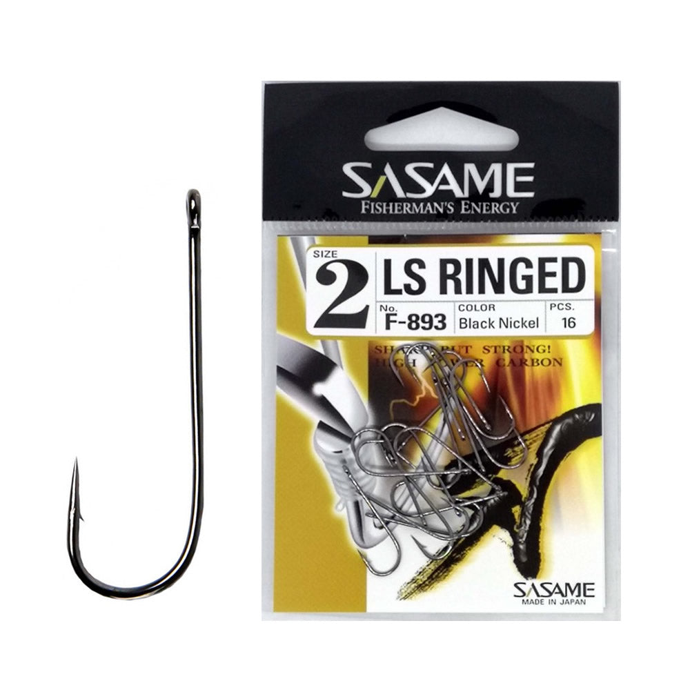 Sasame Long Shank Ringed Hook F-893 – Anglerpower Fishing Tackle