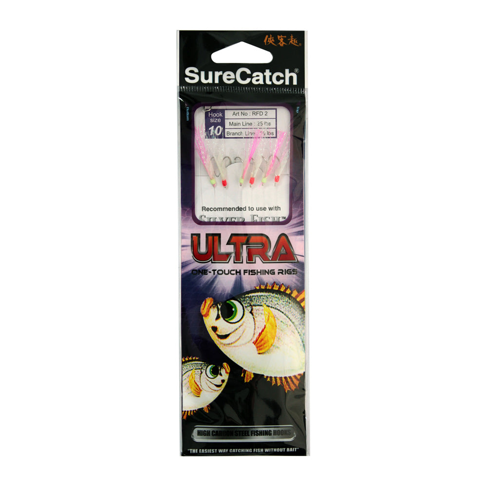 SureCatch Ultra Sabiki Rig White/Pink Flasher – Anglerpower Fishing Tackle