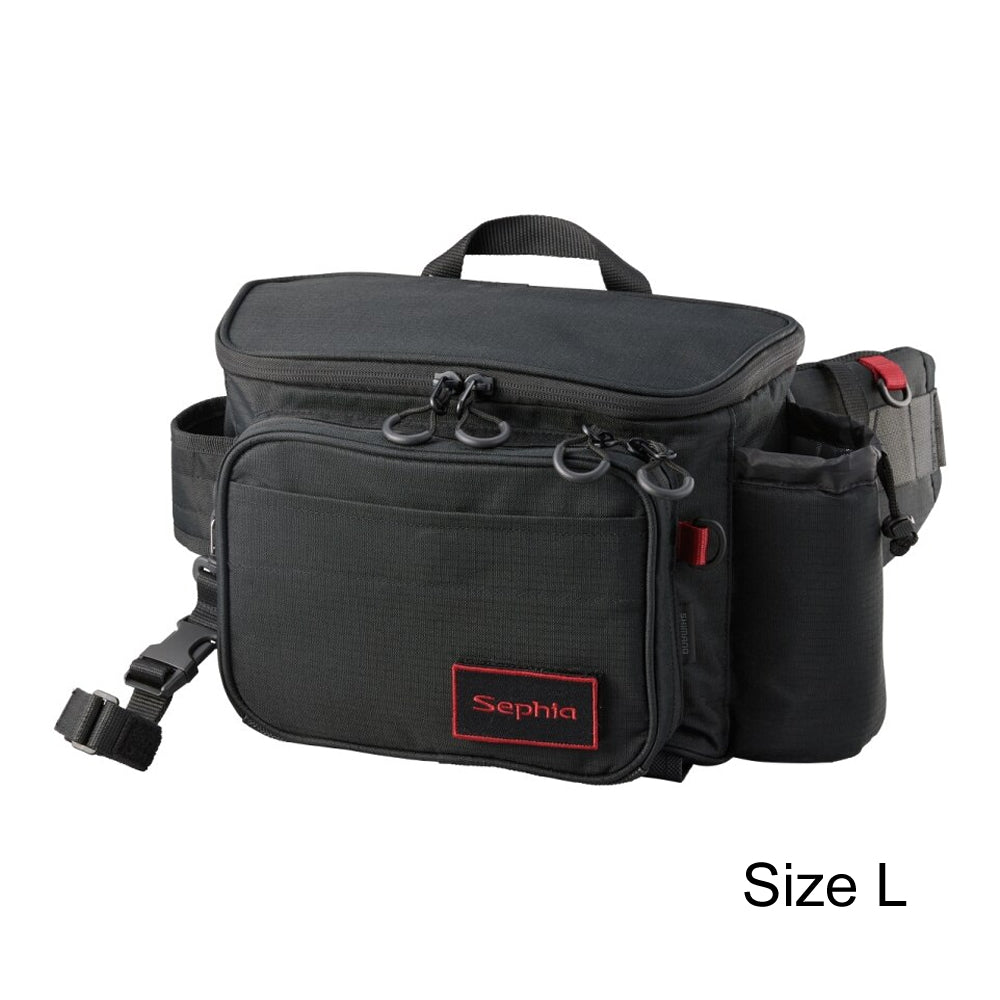 Shimano JDM Sephia Rungun Waist Bag BW-222W Black Size L