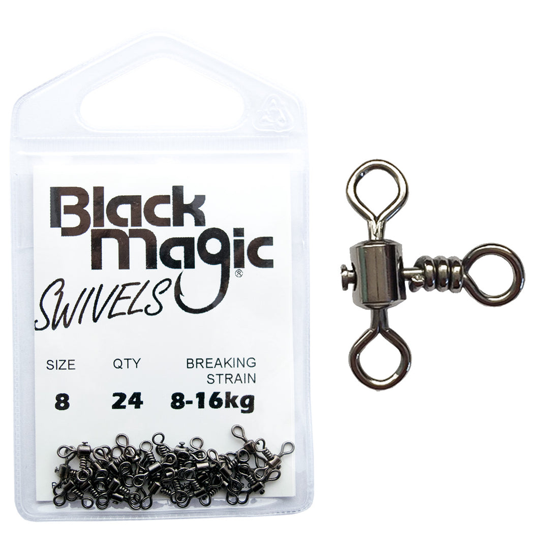 black magic fishing reels Black Magic Mini 3 Way Swivel – Anglerpower Fishing Tackle