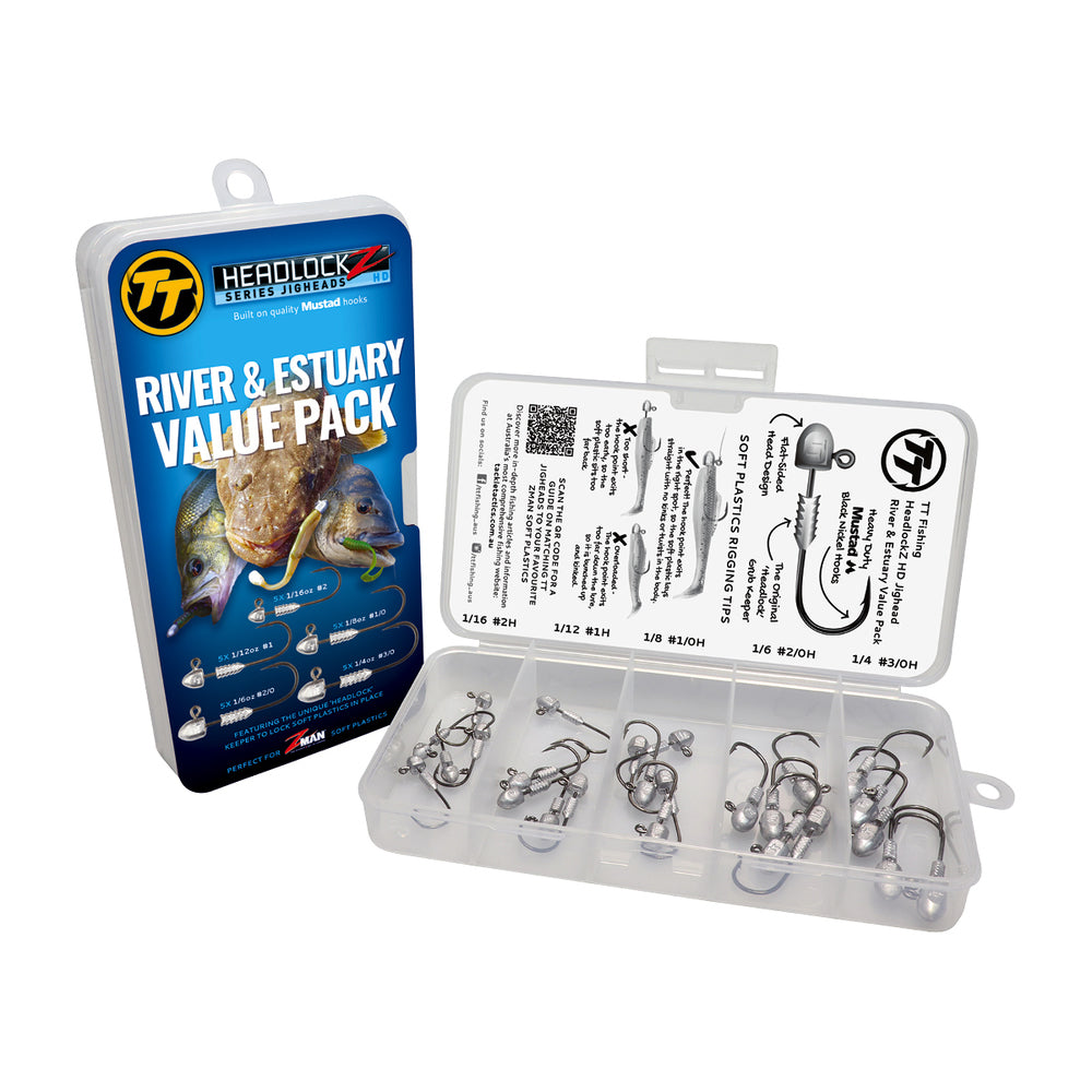 TT Lures HeadlockZ HD River& Estuary Jighead Value Pack