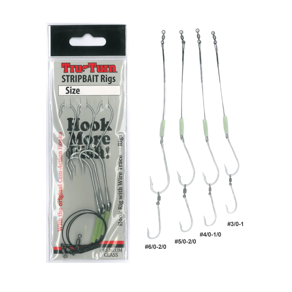 Pack Bait Rig Tru Turn Stripbait Rigs (3 Rigs/Pack) – Anglerpower Fishing Tackle