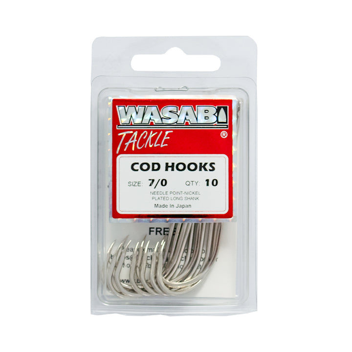 Wasabi Cod Hooks #7/0 Medium Pack