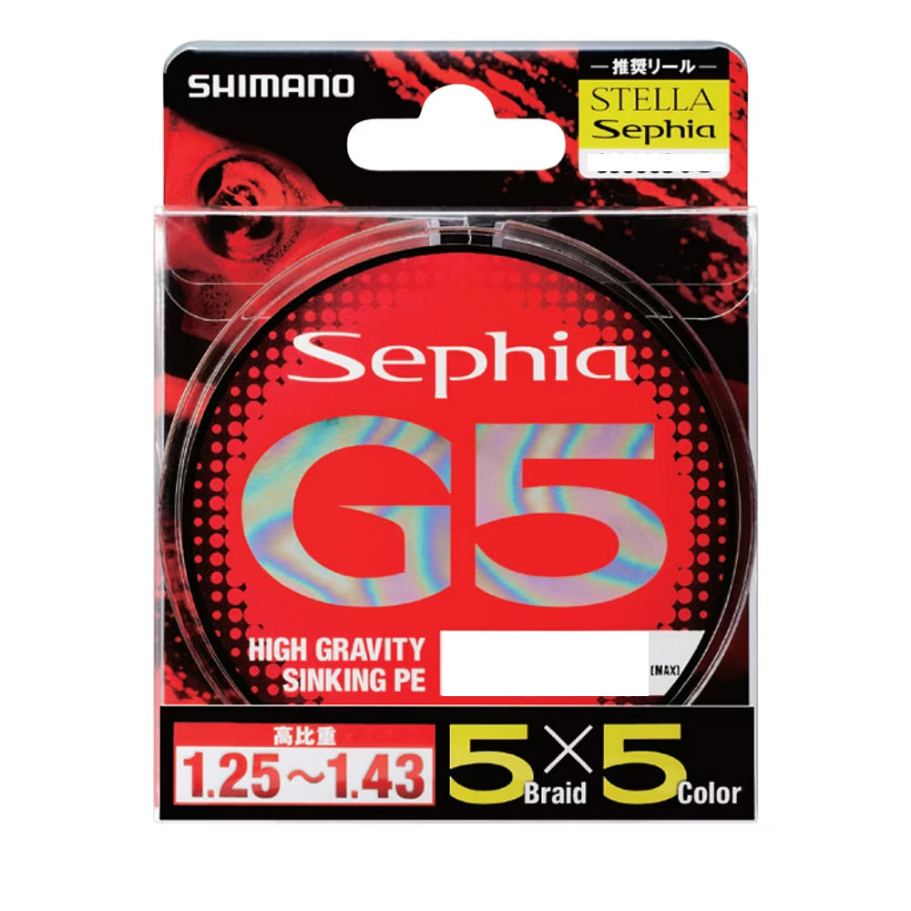 Shimano Sephia G5 High Gravity Sinking Braid 200m Multicolour