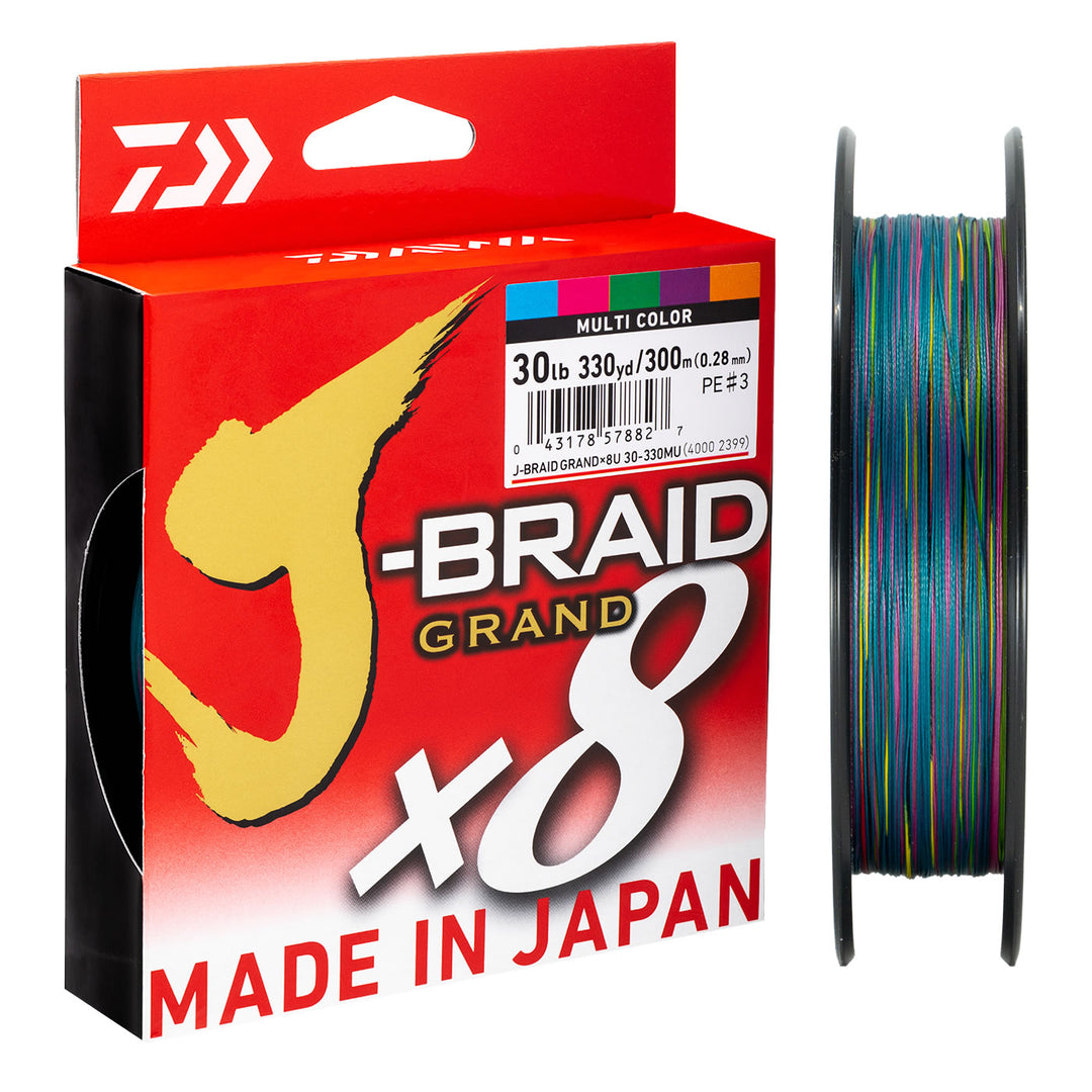 Daiwa J-Braid Grand X8 Braid 1500m Multi Colour
