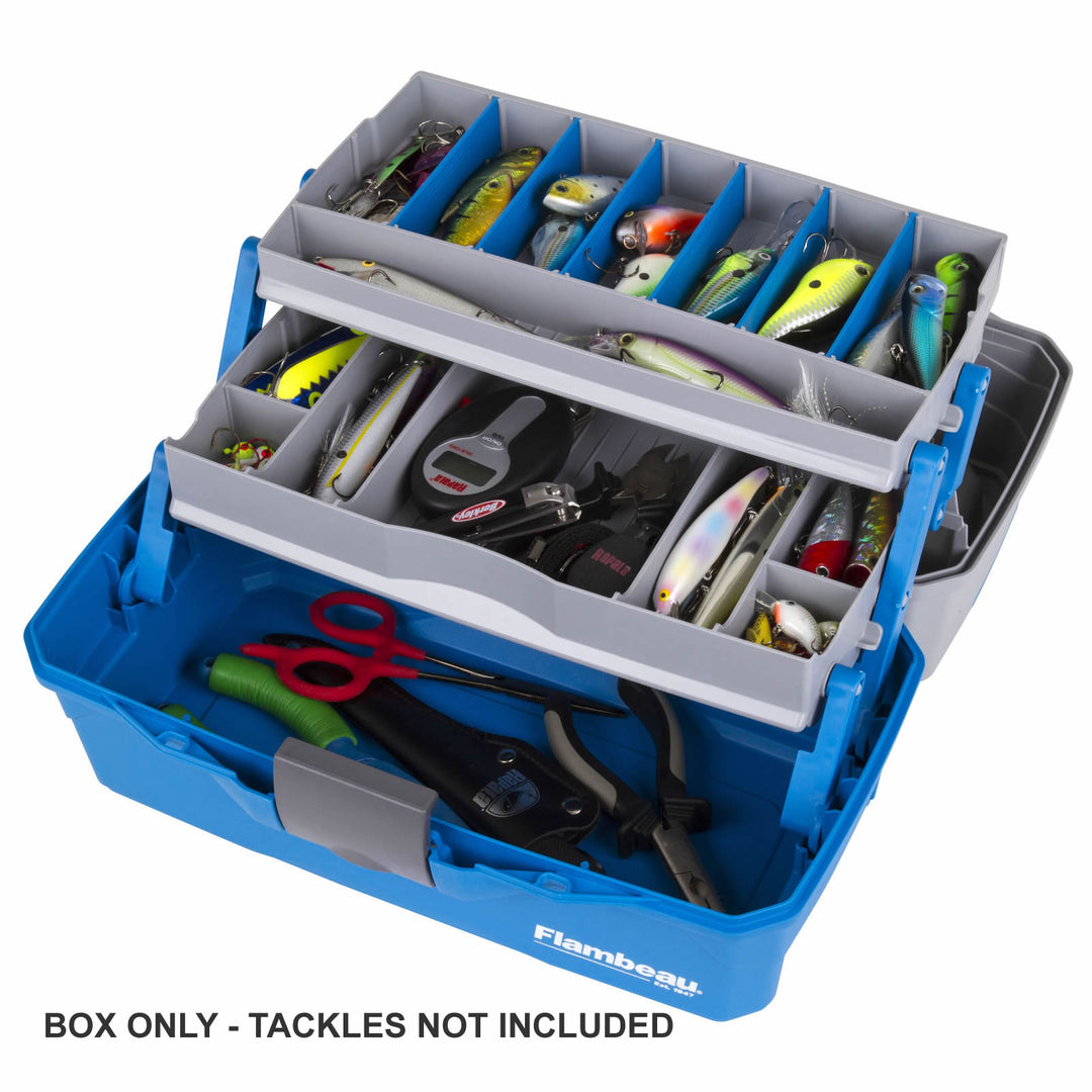 Flambeau Redefined Two Tray Tackle Box 6382TB Blue – Anglerpower Fishing  Tackle