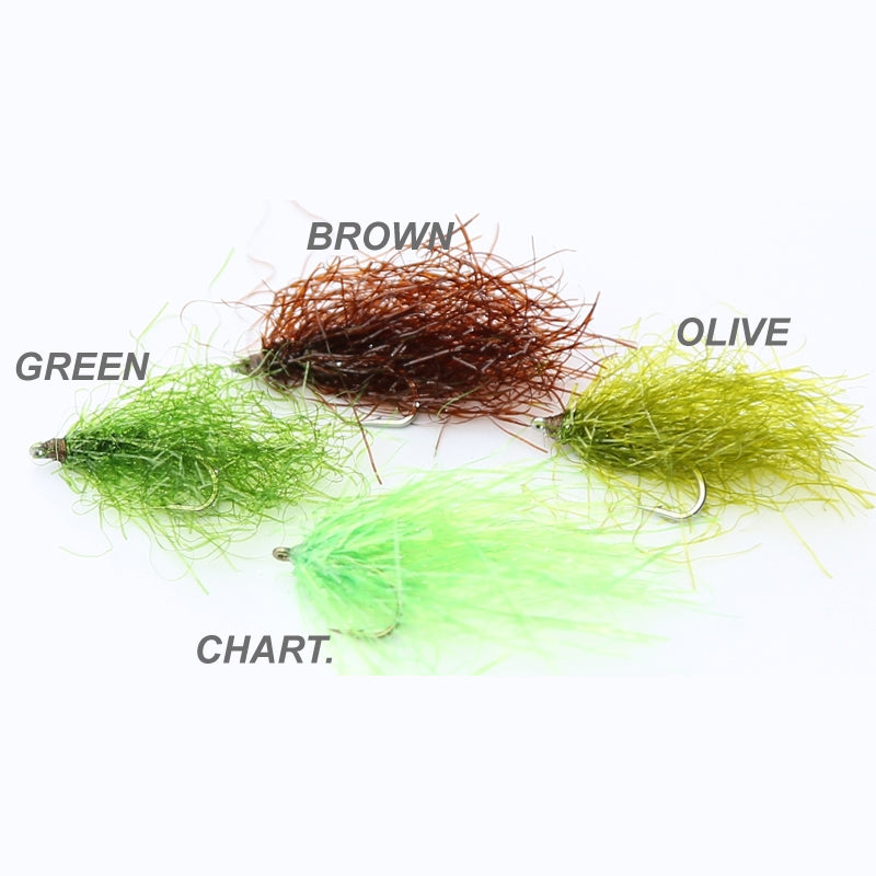 TODD Saltwater Weed Fly Light Olive (2 per pack)
