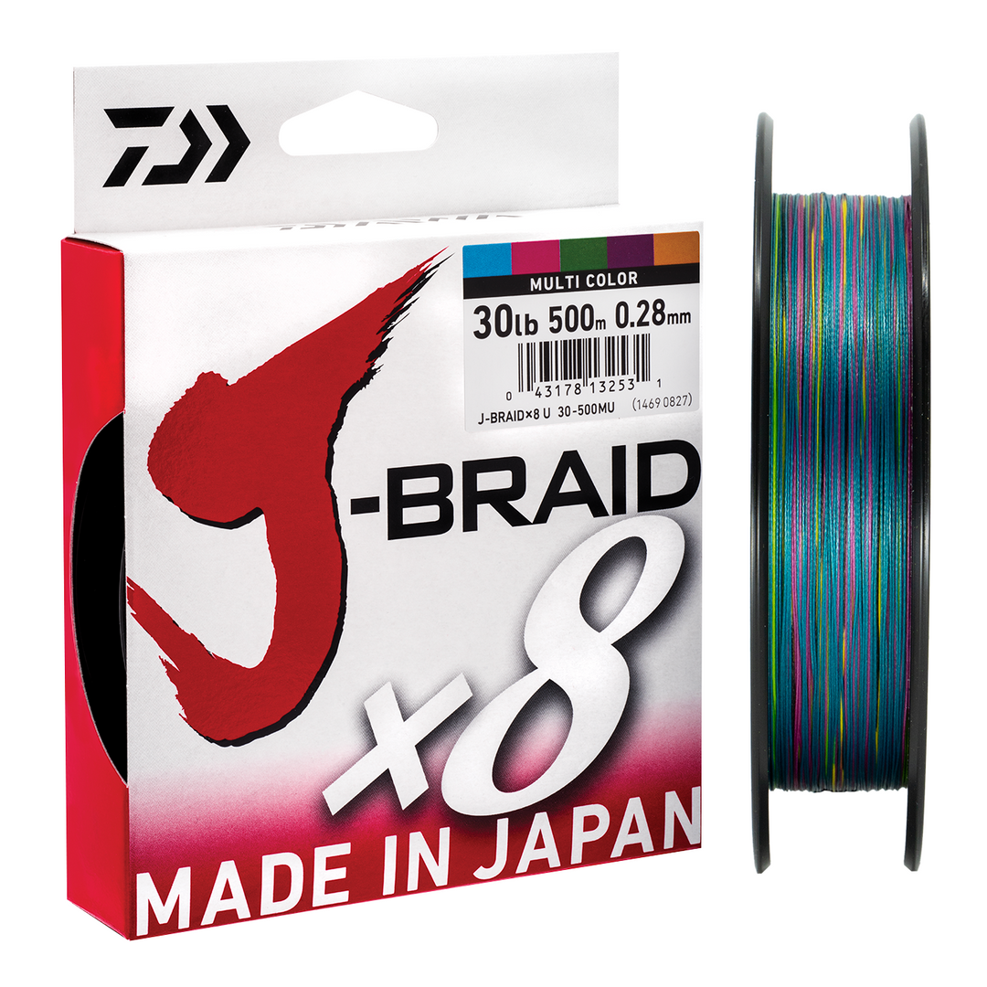 Daiwa J-Braid X 8 Line Multi Colour 1500M