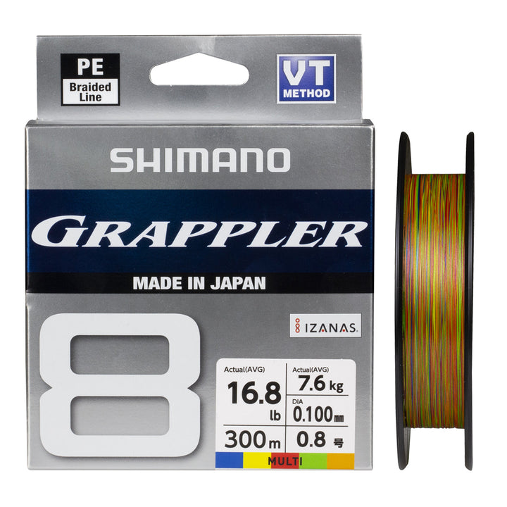 Shimano Grappler 8 Premium PE Braid Multicolour 300m