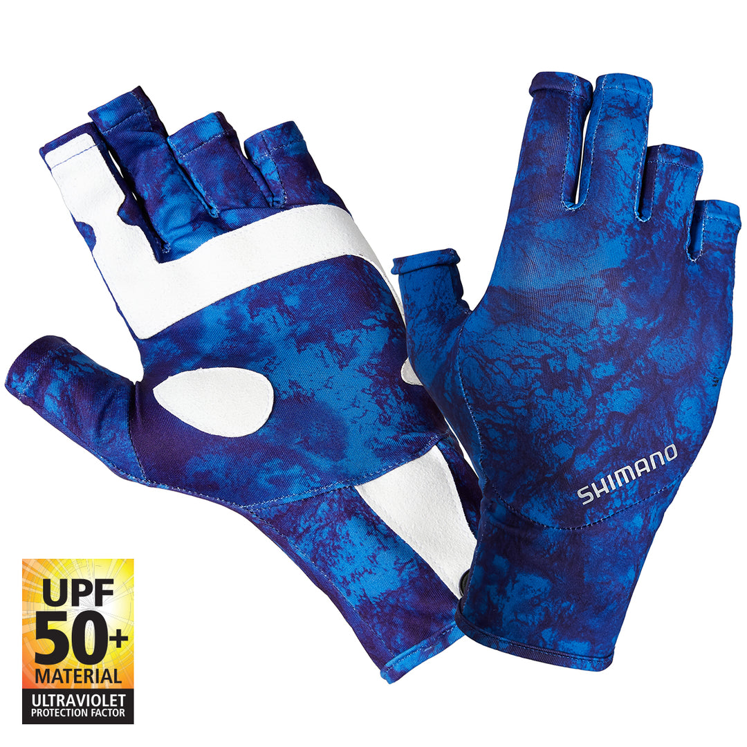 Shimano Sun Gloves UPF50+ Water Camo