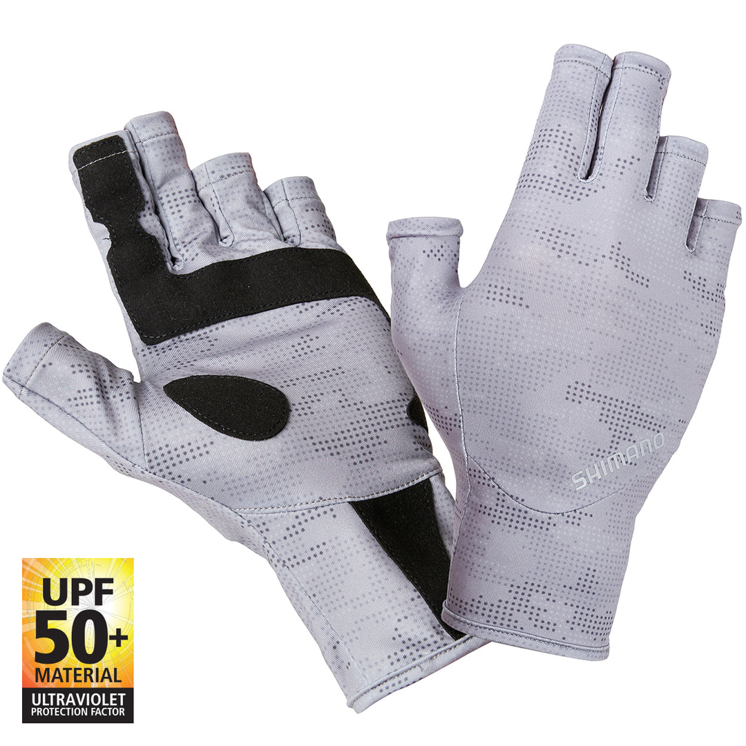 Shimano Sun Gloves UPF50+ Grey Dot Camo