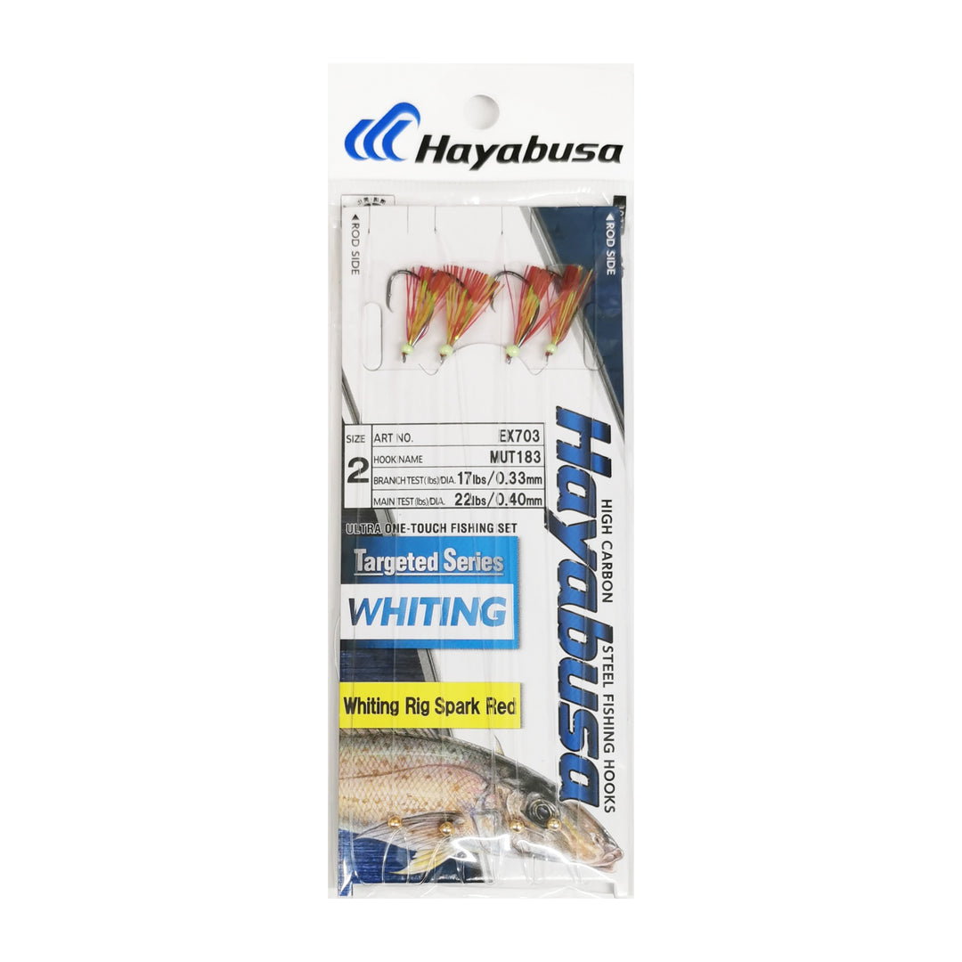 Hayabusa Whiting Rigs Spark Red (Twin Pack)