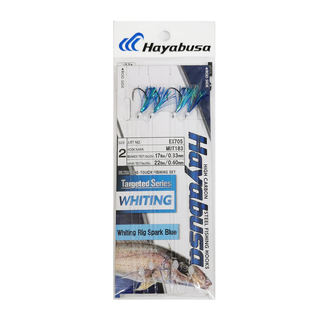 Hayabusa Whiting Rigs Spark Blue (Twin Pack)