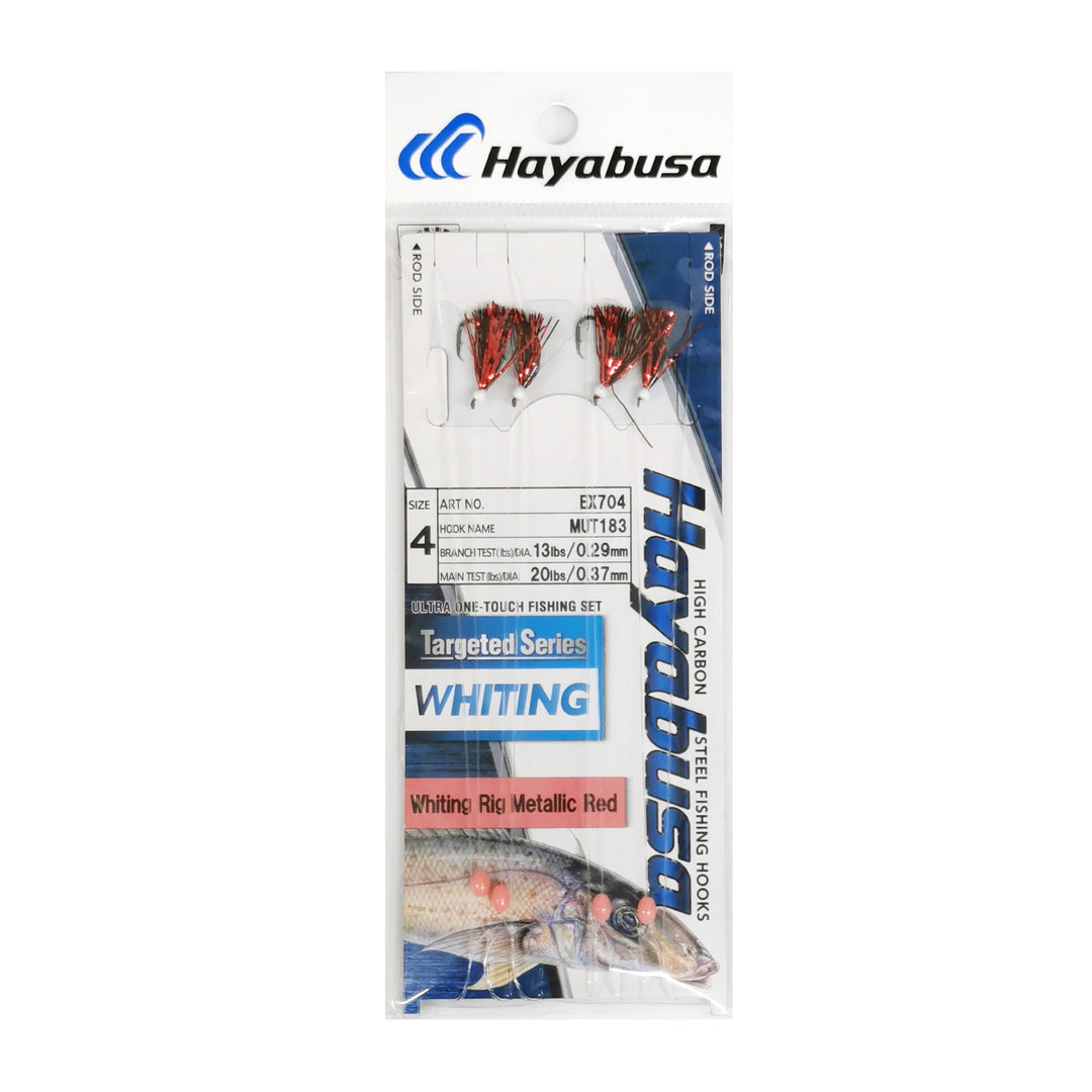 Hayabusa Whiting Rigs Metallic Red (Twin Pack)