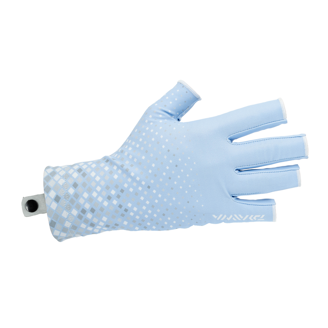 Daiwa UPF Pro Sun Gloves Blue Prism
