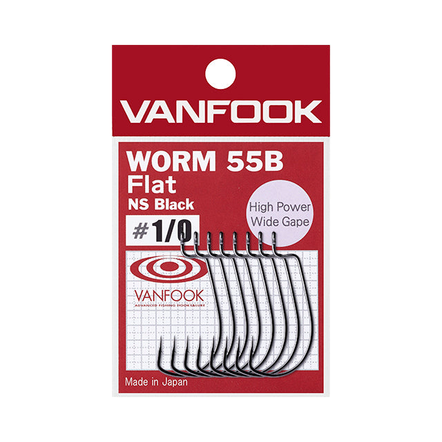 VANFOOK Worm 55B Hooks Stealth Black