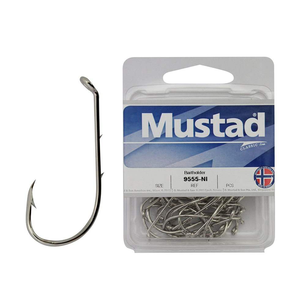 Mustad 9555B Nickle Baitholder Hooks