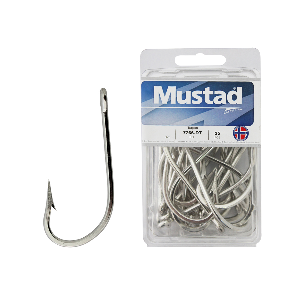 Mustad 7766D Tarpon Hooks (Box of 25) – Anglerpower Fishing Tackle