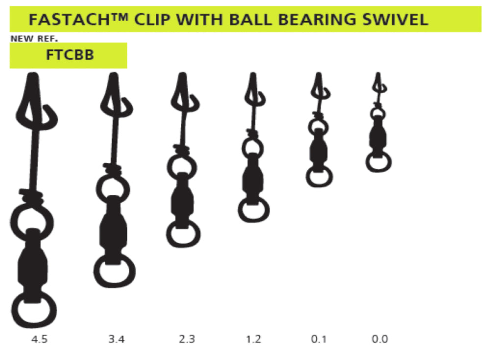 Mustad Ultrapoint Fastach Clip With Ball Bearing Swivel