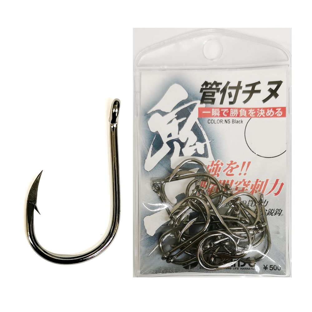 Harimitsu Chinu Ring Eye Black Hooks