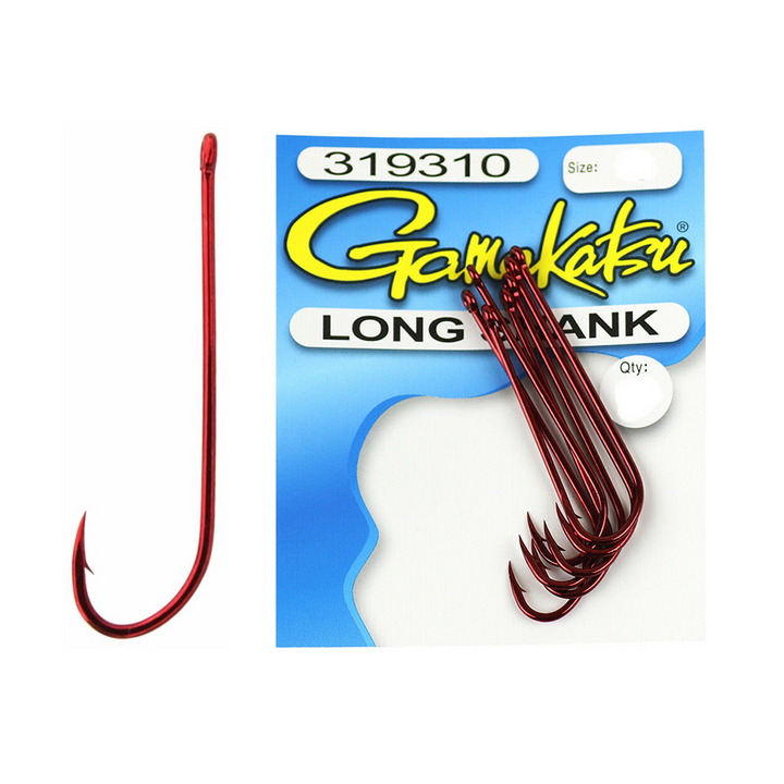 Gamakatsu Long Shank Hooks Red