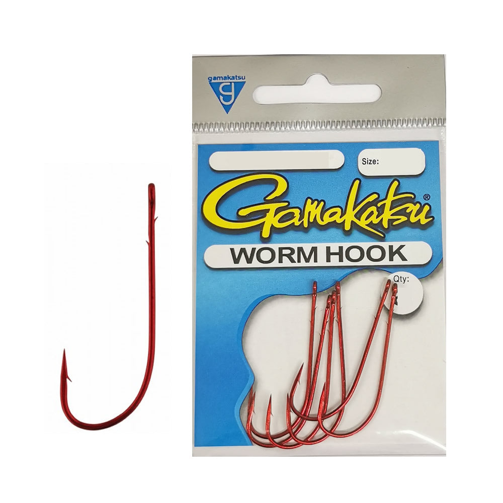 Gamakatsu Worm Hooks Red