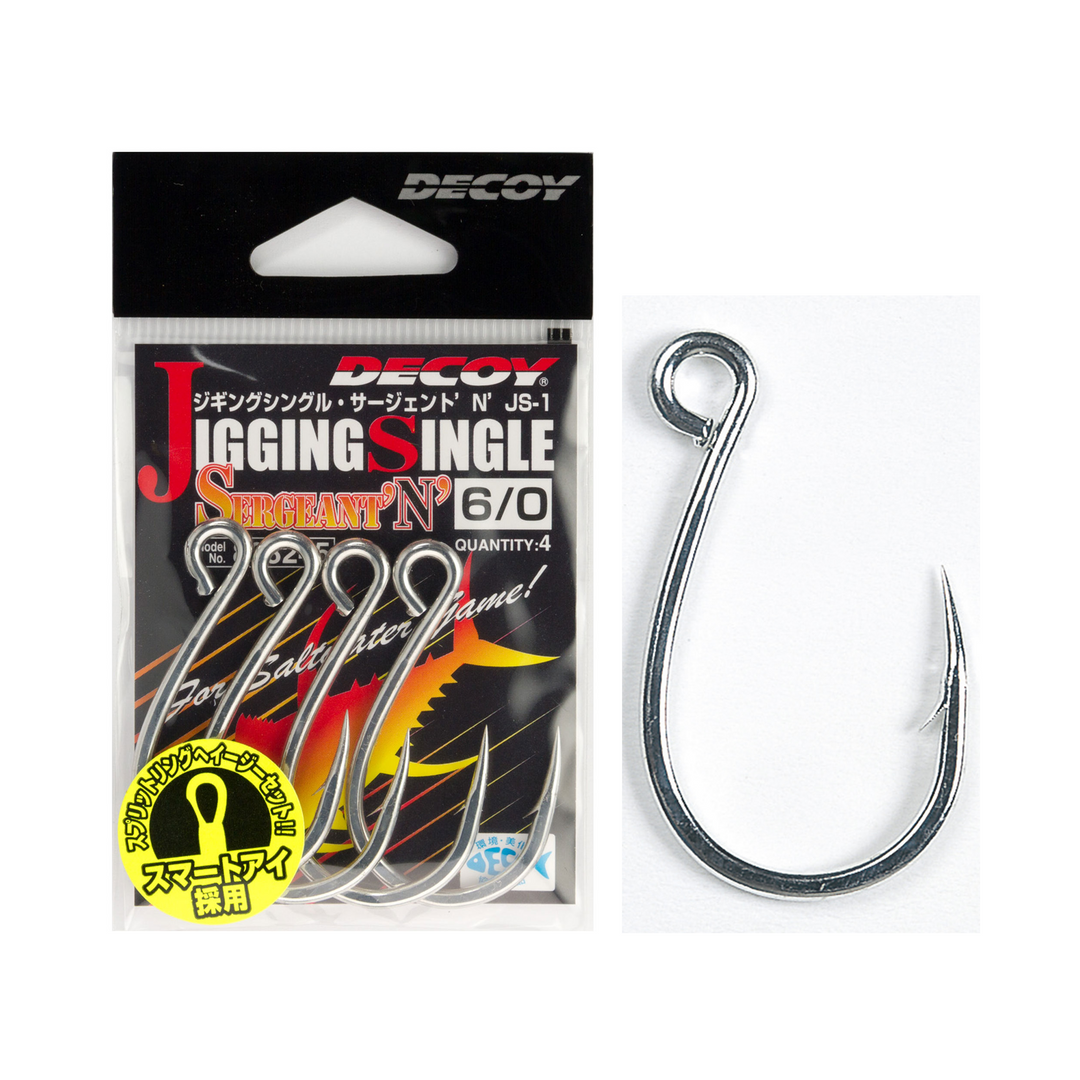 DECOY JS-1 Jigging Single Sergeant Hooks