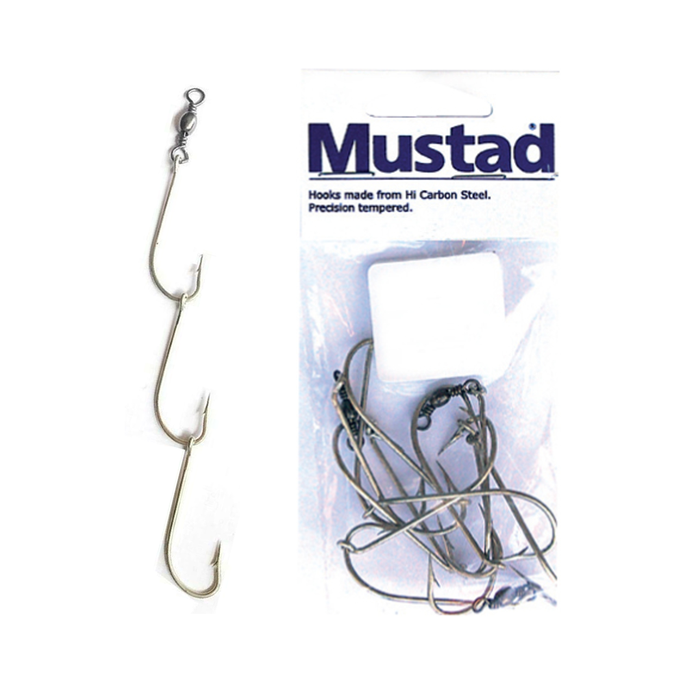 Mustad Ganged Hook Swivel 3 Sets