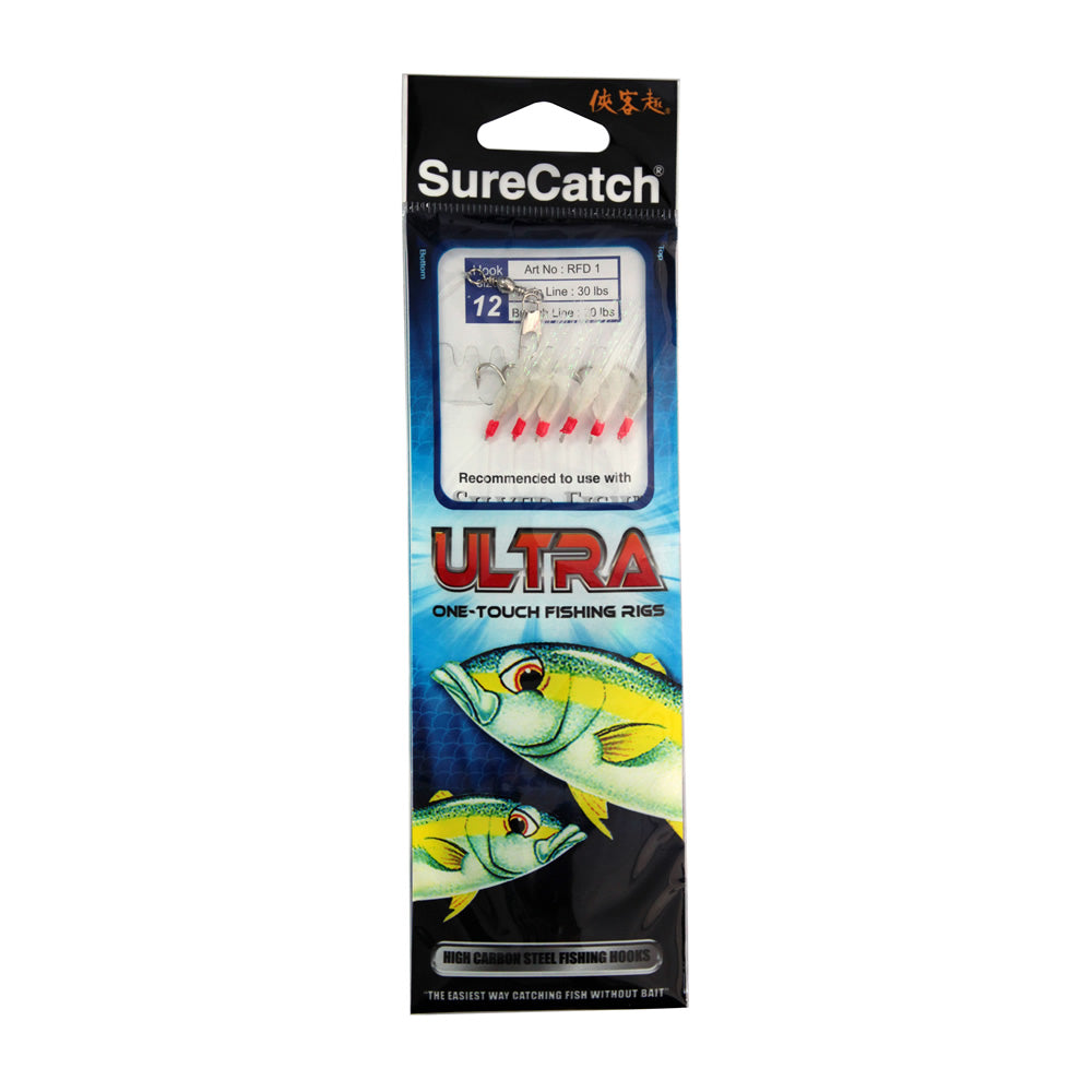 SureCatch Ultra Sabiki Rig White Flasher